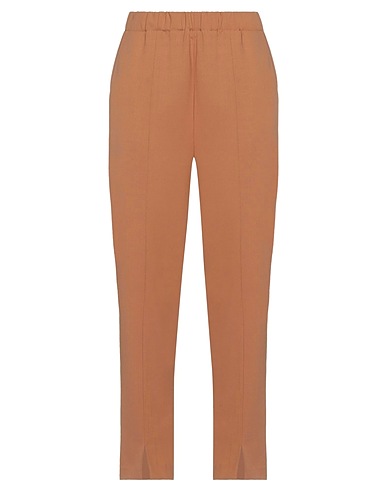 SUOLI Casual trouser Camel 53% Polyester, 43% Virgin Wool, 4% Elastane