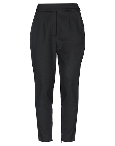 MERCI ITALIA Casual trouser Black 54% Polyester, 44% Virgin Wool, 2% Elastane