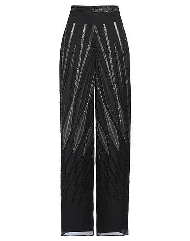 ALBERTA FERRETTI Casual trouser Black 91% Silk, 9% Polyester