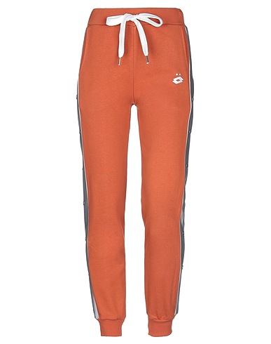 GAëLLE x LOTTO LEGGENDA Casual trouser Rust 100% Cotton, Polyester, Elastane