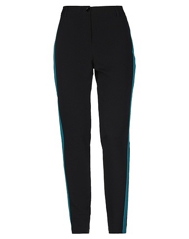 BLUGIRL Casual trouser Black 88% Polyester, 12% Elastane, Polyurethane, Viscose