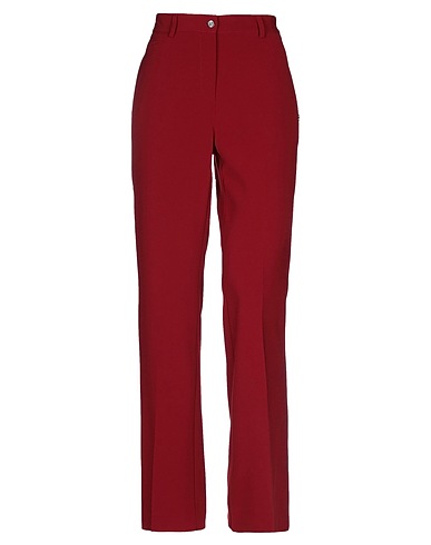 OTTOD'AME Casual trouser Brick red 81% Polyester, 15% Viscose, 4% Elastane