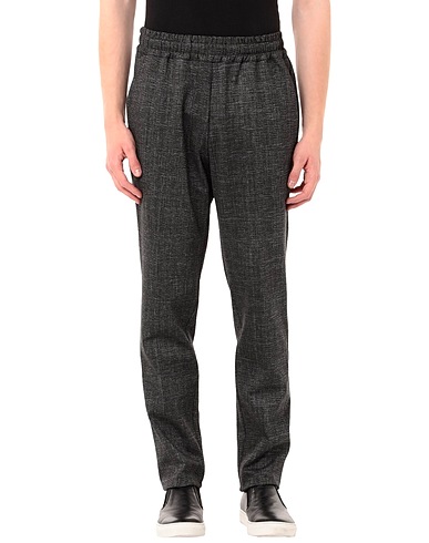 AGLINI Casual trouser Charcoal 69% Viscose, 25% Polyamide, 6% Elastane