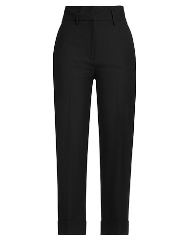 TRUE ROYAL Casual trouser Black 53% Polyester, 43% Virgin Wool, 4% Elastane