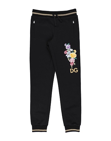 DOLCE&GABBANA Casual trouser Black 100% Cotton, Polyester, Elastane, Viscose