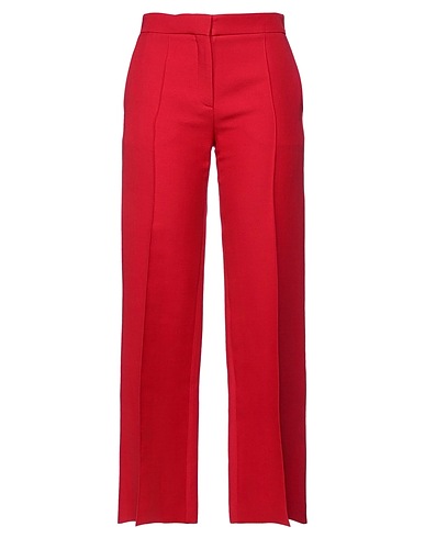 VALENTINO GARAVANI Casual pants Red 65% Virgin Wool, 35% Silk