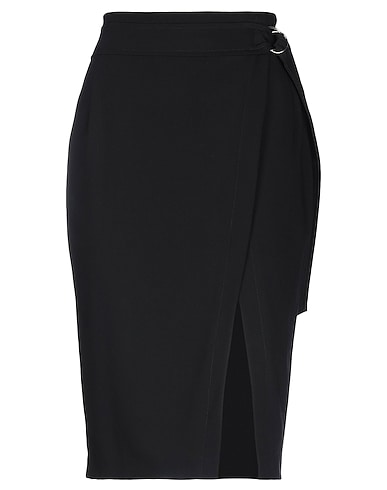 LIU •JO Midi skirt Black 62% Polyester, 32% Viscose, 6% Elastane