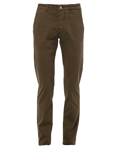 CAMOUFLAGE AR AND J. Pantalone Verde militare 97% Cotone, 3% Elastan