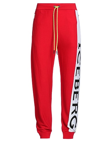 ICEBERG Casual trouser Red 100% Virgin Wool, Polyamide, Elastane