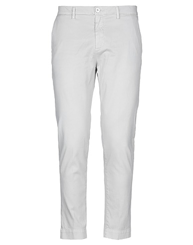 AGLINI Casual trouser Light grey 97% Cotton, 3% Elastane