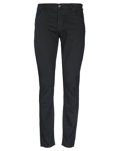 AGLINI Casual trouser Black 98% Cotton, 2% Elastane