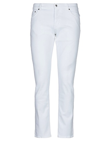 AGLINI Pantalone Bianco 98% Cotone, 2% Elastan