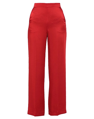 MALÌPARMI Casual trouser Burgundy 71% Acetate, 29% Viscose