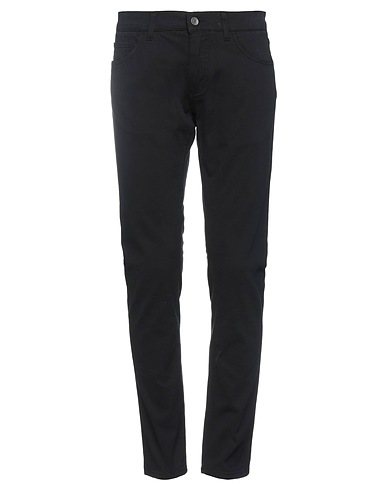 DOLCE&GABBANA Casual pants Black 98% Cotton, 2% Elastane, Cow leather