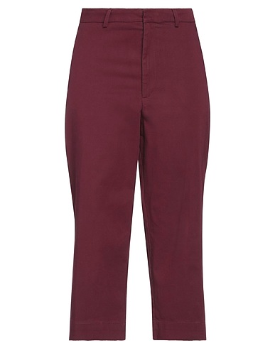 LIVIANA CONTI Casual trouser Plum 98% Cotton, 2% Elastane