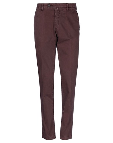 GABARDINE Casual trouser Chocolate brown 97% Cotton, 3% Elastane