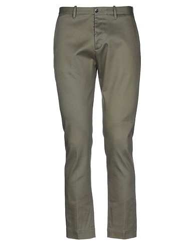 NINE IN THE MORNING Casual trouser Military green 98% Cotton, 2% Elastane
