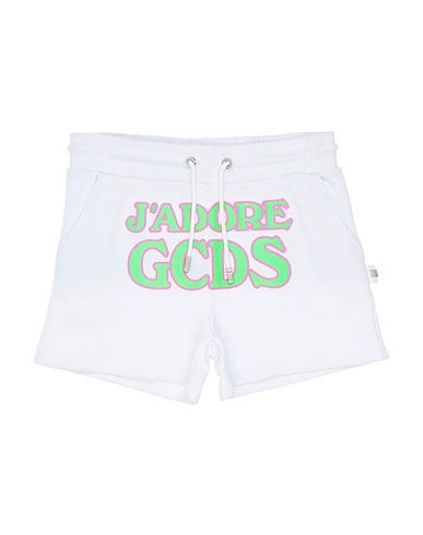 GCDS MINI Shorts & Bermuda White 75% Polyester, 25% Cotton