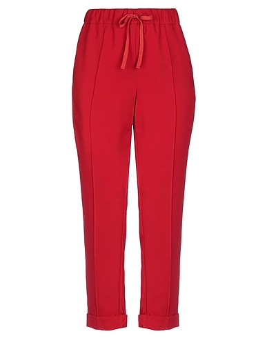 LIVIANA CONTI Casual trouser Red 97% Viscose, 3% Elastane
