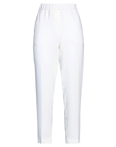 PESERICO Casual trouser White 96% Viscose, 4% Elastane