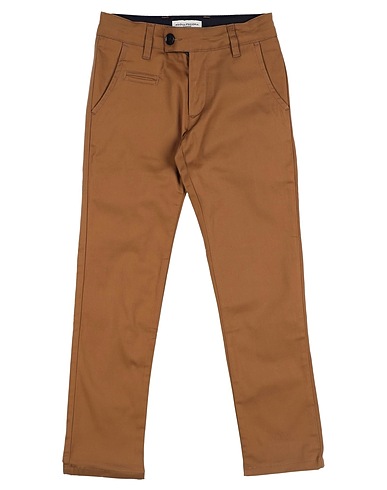 PAOLO PECORA Casual trouser Brown 97% Cotton, 3% Elastane