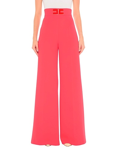 ELISABETTA FRANCHI Casual trouser Coral 100% Polyester, Metal