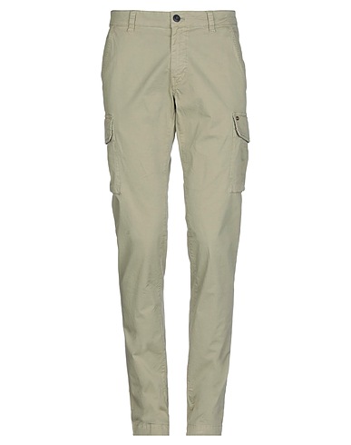 MASON'S Casual trouser Light green 96% Cotton, 4% Elastane