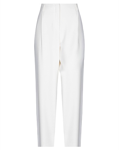 GIORGIO ARMANI Casual trouser Ivory 73% Viscose, 20% Wool, 7% Elastane