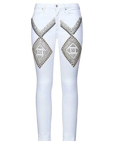 DONDUP Pantalón Blanco 92% Algodón, 6% Elastomultiéster, 2% Elastán