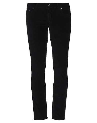 DOLCE&GABBANA 5-pocket Black 96% Cotton, 4% Elastane, Zama, Calfskin