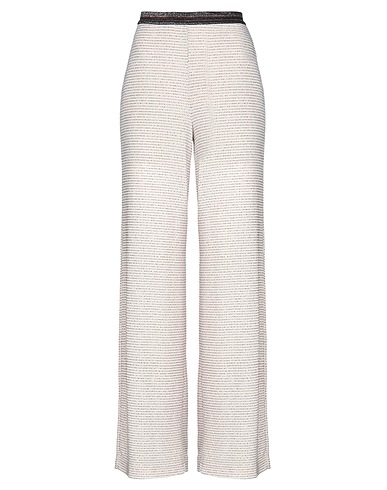 ANNA RACHELE Casual trouser Ivory 91% Polyamide, 5% Elastane, 4% Metal