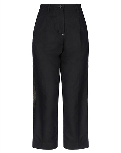 WHITE SAND Casual trouser Black 64% Polyester, 34% Viscose, 2% Elastane