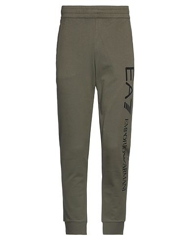 EA7 Pantalon Vert militaire 100% Coton