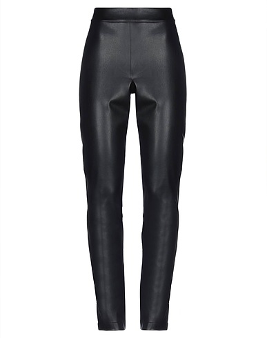 LIU •JO Casual trouser Black 100% Polyester, Polyurethane resin