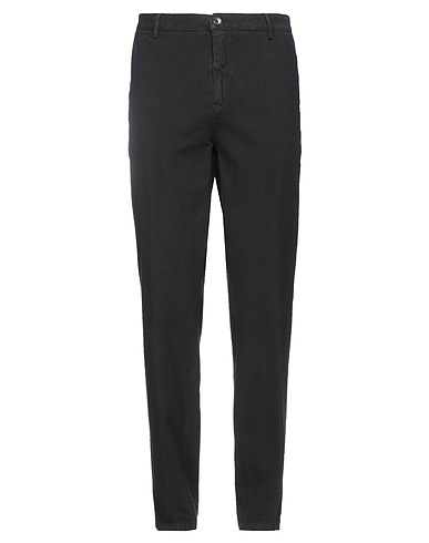 YAN SIMMON Casual trouser Dark brown 98% Cotton, 2% Elastane