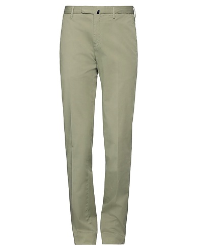 INCOTEX Casual pants Sage green 97% Cotton, 3% Elastane