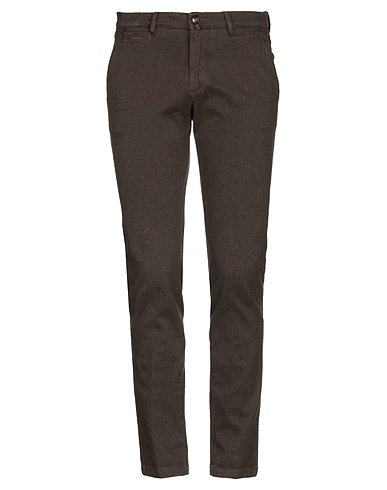 BRIGLIA 1949 Casual pants Dark brown 98% Cotton, 2% Elastane