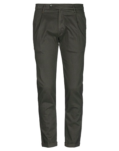 RE_HASH Casual trouser Military green 97% Cotton, 3% Elastane