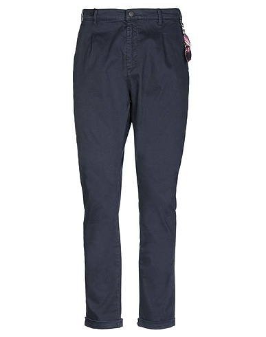 GREY DANIELE ALESSANDRINI Casual trouser Midnight blue 97% Cotton, 3% Elastane
