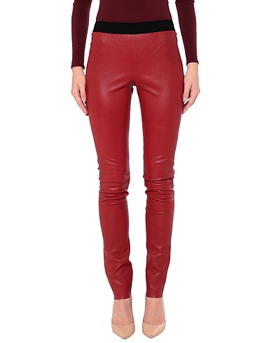 ZINGA Pantalone Rosso 100% Pelle di agnello
