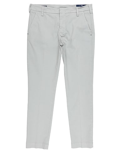 ENTRE AMIS Casual trouser Light grey 97% Cotton, 3% Elastane