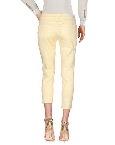Jacob Cohёn Cropped Pants In Light Yellow