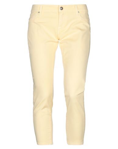 Jacob Cohёn Cropped Pants In Light Yellow