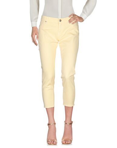 Jacob Cohёn Cropped Pants In Light Yellow