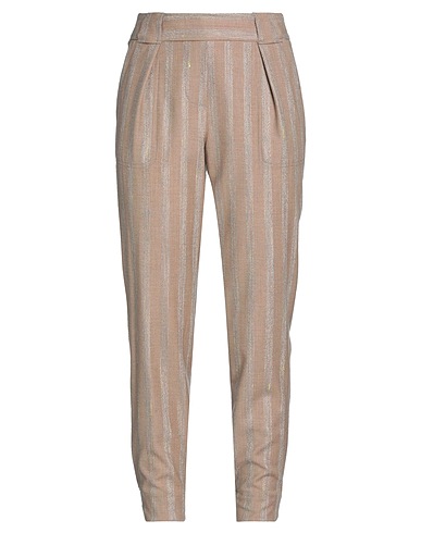 LORENA ANTONIAZZI Casual trouser Light brown 84% Virgin Wool, 7% Viscose, 5% Linen, 4% Elastane