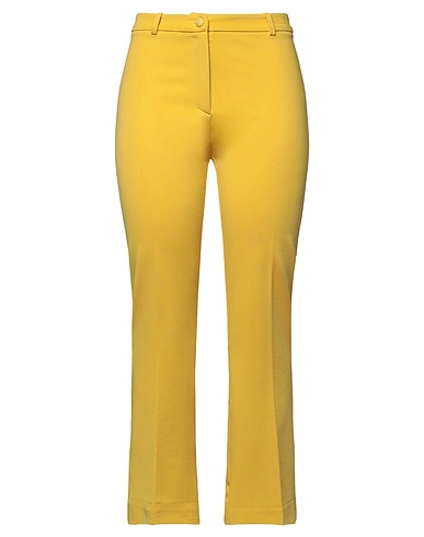 PINKO Casual trouser Yellow 65% Viscose, 30% Polyamide, 5% Elastane