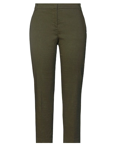 PINKO Pantalone Verde militare 59% Lino, 38% Viscosa, 3% Elastan