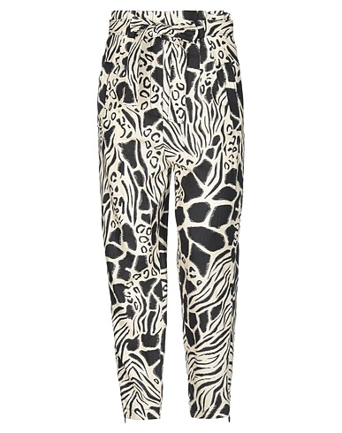 ALBERTA FERRETTI Casual trouser Ivory 51% Linen, 49% Cotton