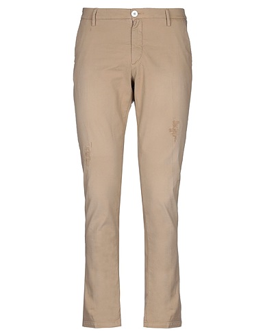 AGLINI Casual trouser Beige 98% Cotton, 2% Elastane