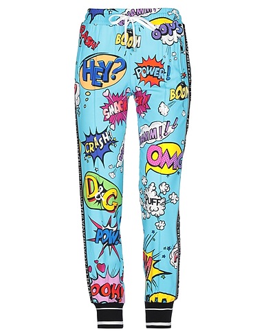 DOLCE&GABBANA Casual pants Azure 96% Viscose, 4% Elastane, Silk